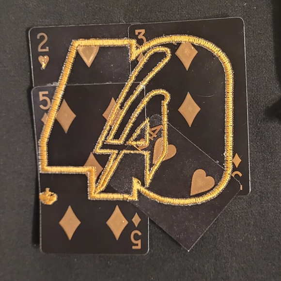 Blazing cards black and gold hoodie sweater small for avid card game lovers - Picture 3 of 13